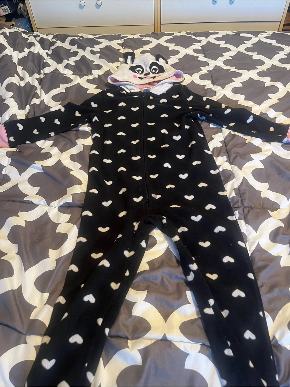 Panda onsie pajamas size 7
